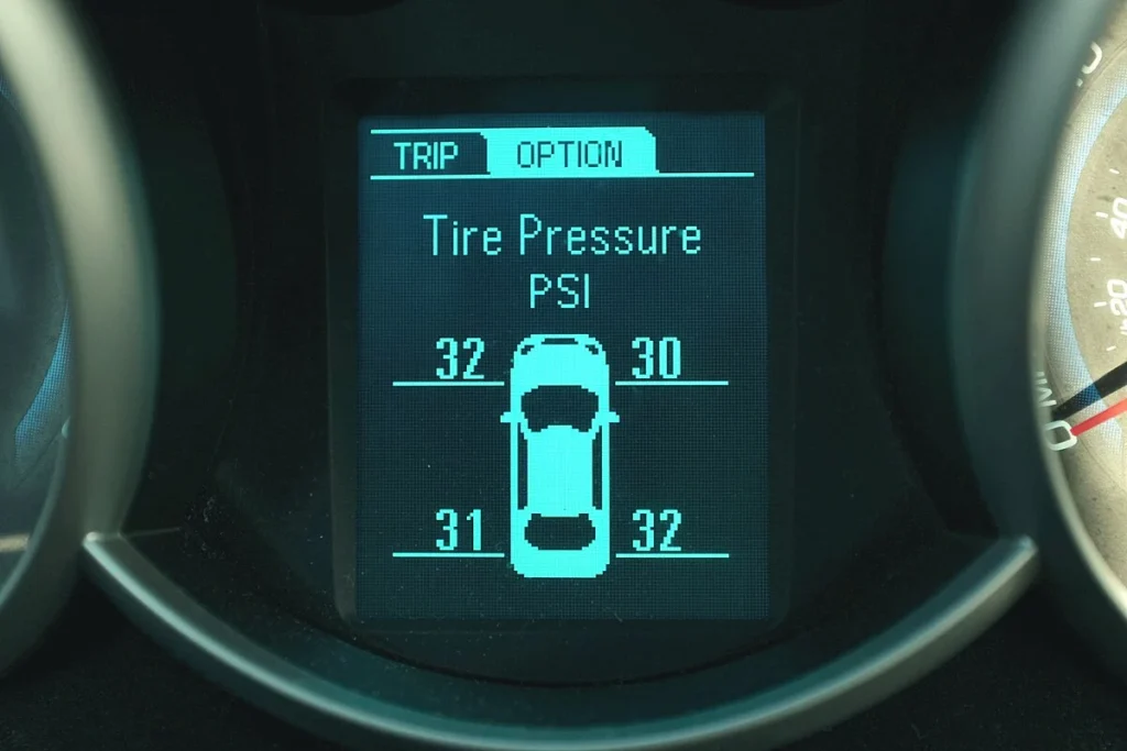 TPMS Tire Pressure Monitoring System.